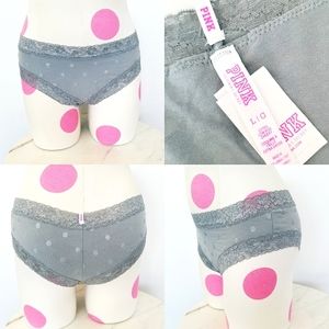 Victoria's Secret PINK Vintage Extra Low Rise Glitter Polka Dot Cheeky Panty NWT
